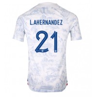 Maglie da calcio Francia Lucas Hernandez #21 Seconda Maglia Mondiali 2022 Manica Corta